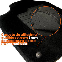 TAPETES CARPETE PRETO PULSE 2022 A 2024 3 PEÇAS
