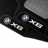 TAPETES CARPETE PRETO BMW X6 2020 A 2025 4 PEÇAS
