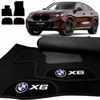 TAPETES CARPETE PRETO BMW X6 2020 A 2025 4 PEÇAS