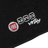 TAPETE CARPETE UNO WAY 2010 A 2021 PRETO 4 PEÇAS BORDADO