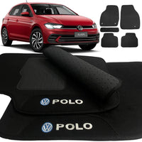 TAPETE CARPETE POLO 2018 A 2026 PRETO 5 PEÇAS