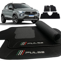 TAPETES CARPETE PRETO PULSE 2022 A 2024 3 PEÇAS