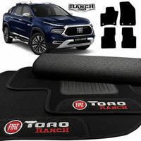 TAPETES CARPETE PRETO TORO RANCH 2020 A 2025 4 PEÇAS