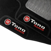 TAPETES CARPETE PRETO TORO RANCH 2020 A 2025 4 PEÇAS